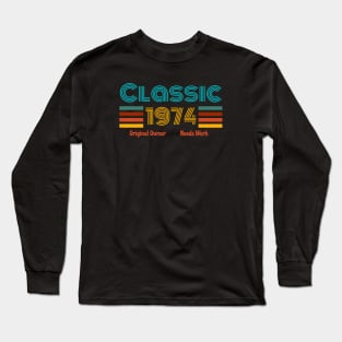 Retro birth year 1974 Long Sleeve T-Shirt